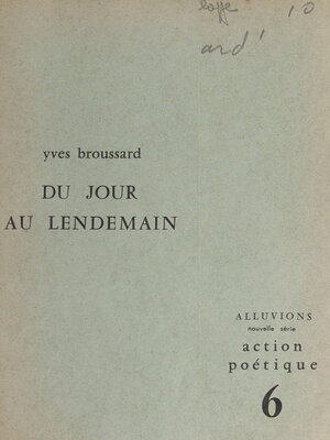 cover image of Du jour au lendemain